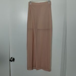 Showpo Peach Maxi Skirt